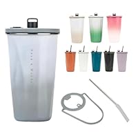 タンブラー ストロー付き ふた付き 600ml 大容量 ステンレス　ピンク Amazon | ストロー付きタンブラー ふた付き 大容量 ストロー